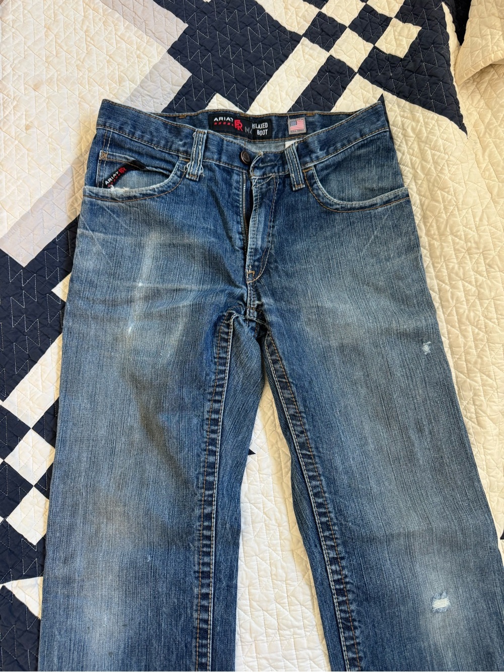 Ariat Men's Faded Blue Straight Jeans